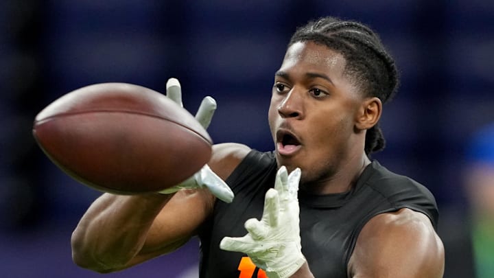 Notre Dame running back Jadarian Price during the NFL Scouting Combine