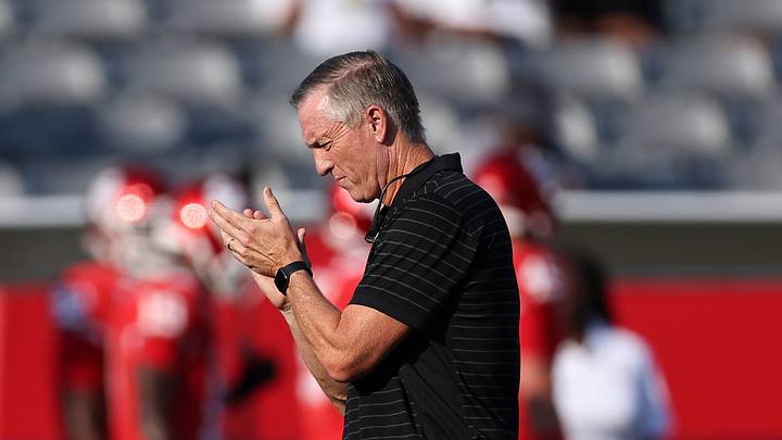Sep 12, 2025; Houston, Texas, USA; Houston Cougars head coach Willie Fritz walks on the field before the game against the Colorado Buffaloes at TDECU Stadium. Mandatory Credit: Troy Taormina-Imagn Images Sep 12, 2025; Houston, Texas, USA; Houston Cougars head coach Willie Fritz walks on the field before the game against the Colorado Buffaloes at TDECU Stadium. Mandatory Credit: Troy Taormina-Imagn Images