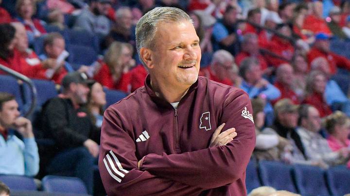 Mississippi State Bulldogs head coach Chris Jans watches against Ole Miss in a NCAA men’s college basketball game at the Sandy and John Black Pavilion at Ole Miss in Oxford, Miss. on Saturday, Feb. 14, 2026. Mississippi State Bulldogs head coach Chris Jans watches against Ole Miss in a NCAA men’s college basketball game at the Sandy and John Black Pavilion at Ole Miss in Oxford, Miss. on Saturday, Feb. 14, 2026.
