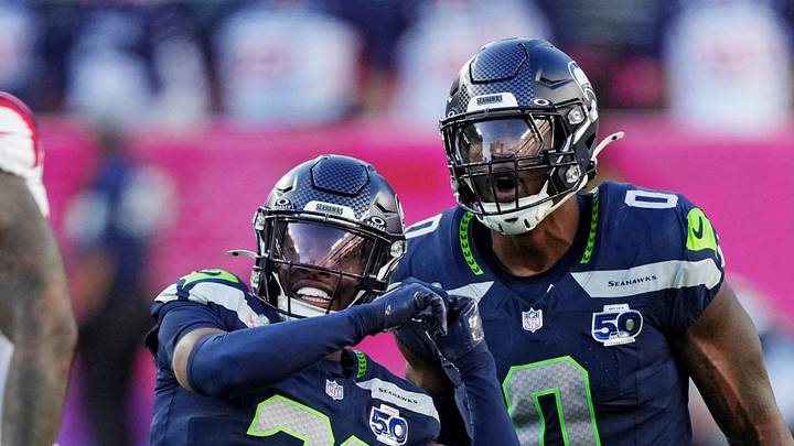 Seattle Seahawks defensive end DeMarcus Lawrence and Seattle Seahawks cornerback Devon Witherspoon. Seattle Seahawks defensive end DeMarcus Lawrence and Seattle Seahawks cornerback Devon Witherspoon.