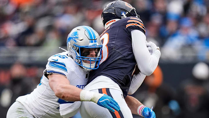 Detroit Lions linebacker Jack Campbell (46).