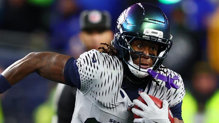 Seattle Seahawks wide receiver Rashid Shaheed (22) returns a punt for a touchdown against the Los Angeles Rams. Seattle Seahawks wide receiver Rashid Shaheed (22) returns a punt for a touchdown against the Los Angeles Rams.
