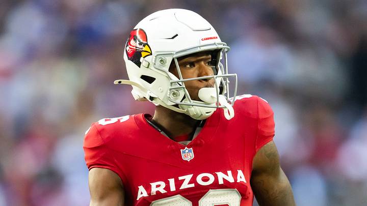 Dec 7, 2025; Glendale, Arizona, USA; Arizona Cardinals wide receiver Jalen Brooks (86) against the Los Angeles Rams at State Farm Stadium. Mandatory Credit: Mark J. Rebilas-Imagn Images