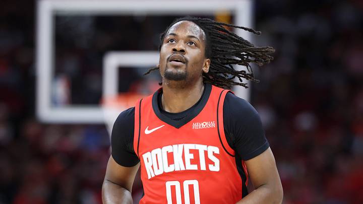 Apr 12, 2026; Houston, Texas, USA; Houston Rockets guard Tristen Newton (00) reacts after a play during the fourth quarter against the Memphis Grizzlies at Toyota Center. Mandatory Credit: Troy Taormina-Imagn Images Apr 12, 2026; Houston, Texas, USA; Houston Rockets guard Tristen Newton (00) reacts after a play during the fourth quarter against the Memphis Grizzlies at Toyota Center. Mandatory Credit: Troy Taormina-Imagn Images