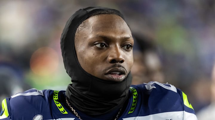 Seattle Seahawks cornerback Riq Woolen Seattle Seahawks cornerback Riq Woolen