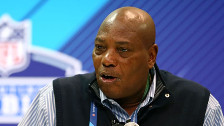 Mar 2, 2018; Indianapolis, IN, USA; Baltimore Ravens general manager Ozzie Newsome speaks with media during the NFL Combine at the Indianapolis Convention Center. Mandatory Credit: Aaron Doster-USA TODAY Sports Mar 2, 2018; Indianapolis, IN, USA; Baltimore Ravens general manager Ozzie Newsome speaks with media during the NFL Combine at the Indianapolis Convention Center. Mandatory Credit: Aaron Doster-USA TODAY Sports