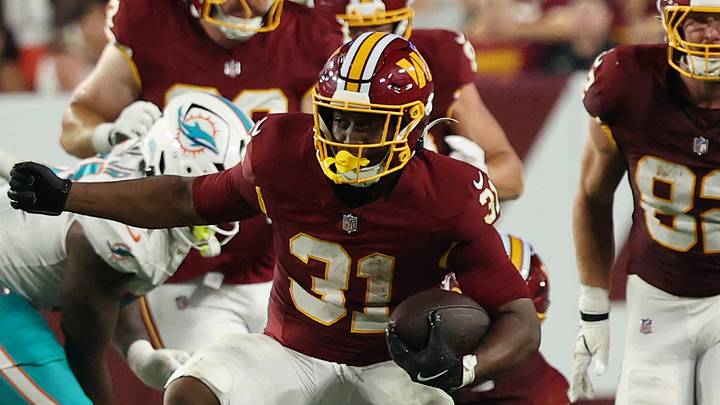 Washington Commanders running back Kaytron Allen