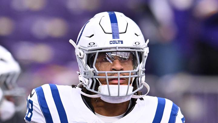 Indianapolis Colts running back Jonathan Taylor practices