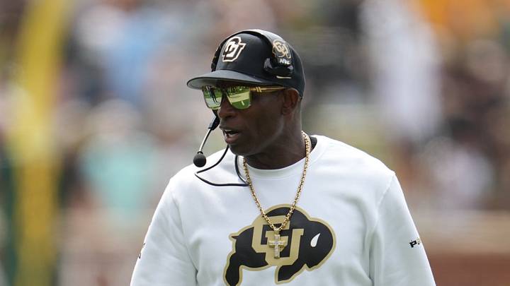 Sep 26, 2026; Waco, Texas, USA;  Colorado Buffaloes head coach Deion Sanders looks on during the second half against the Baylor Bears at McLane Stadium.  Mandatory Credit: Chris Jones-Imagn Images
