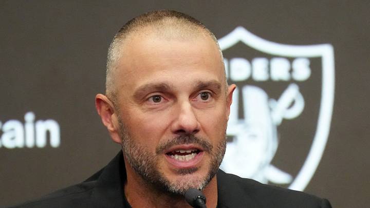 Feb 10, 2026; Henderson, NV, USA; Las Vegas Raiders general manager John Spytek at press conference at Intermountain Health Performance Center. Mandatory Credit: Kirby Lee-Imagn Images