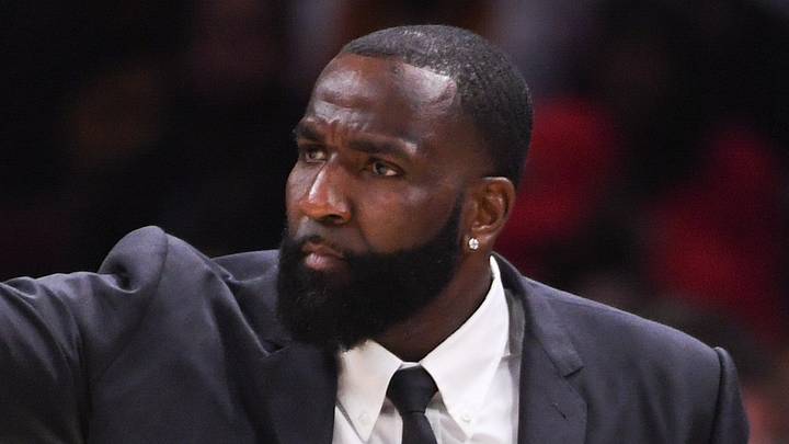 June 8, 2018; Cleveland, OH, USA; Cleveland Cavaliers center Kendrick Perkins (21) during the second quarter in game four of the 2018 NBA Finals against the Golden State Warriors at Quicken Loans Arena. The Warriors defeated the Cavaliers 108-85 to complete a four-game sweep. Mandatory Credit: Kyle Terada-USA TODAY Sports June 8, 2018; Cleveland, OH, USA; Cleveland Cavaliers center Kendrick Perkins (21) during the second quarter in game four of the 2018 NBA Finals against the Golden State Warriors at Quicken Loans Arena. The Warriors defeated the Cavaliers 108-85 to complete a four-game sweep. Mandatory Credit: Kyle Terada-USA TODAY Sports