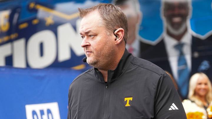 Tennessee coach Josh Heupel walks off of a bus and onto SEC Nation at Ayres Hall on University of Tennessee’s campus, before Tennessee plays Alabama, in Knoxville, Tenn., Oct. 17, 2026. Tennessee coach Josh Heupel walks off of a bus and onto SEC Nation at Ayres Hall on University of Tennessee’s campus, before Tennessee plays Alabama, in Knoxville, Tenn., Oct. 17, 2026.