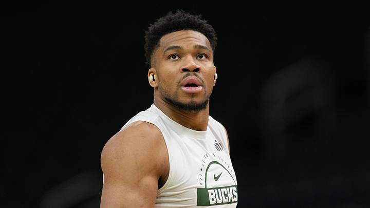 Mar 10, 2026; Milwaukee, Wisconsin, USA; Milwaukee Bucks forward Giannis Antetokounmpo (34) looks on during warmups prior to the game against the Phoenix Suns at Fiserv Forum. Mandatory Credit: Jeff Hanisch-Imagn Images Mar 10, 2026; Milwaukee, Wisconsin, USA; Milwaukee Bucks forward Giannis Antetokounmpo (34) looks on during warmups prior to the game against the Phoenix Suns at Fiserv Forum. Mandatory Credit: Jeff Hanisch-Imagn Images