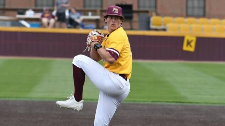 Southern Miss right-handed pitcher Drew Harrison on the mound during his time at Pearl River Community College. Southern Miss right-handed pitcher Drew Harrison on the mound during his time at Pearl River Community College.