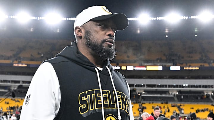 Jan 12, 2026; Pittsburgh, PA, USA; Pittsburgh Steelers head coach Mike Tomlin leaves the field following an AFC Wild Card Round loss to the Houston Texans at Acrisure Stadium. Mandatory Credit: Barry Reeger-Imagn Images