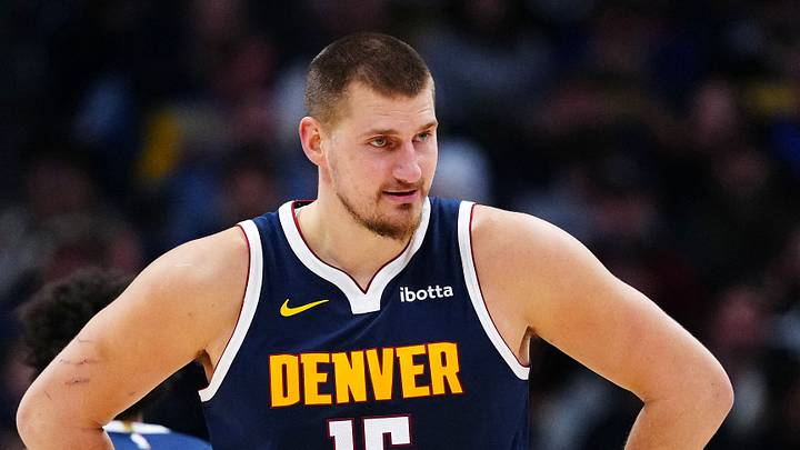 Dec 15, 2025; Denver, Colorado, USA; Denver Nuggets center Nikola Jokic (15) reacts in the second quarter against the Houston Rockets at Ball Arena. Mandatory Credit: Ron Chenoy-Imagn Images Dec 15, 2025; Denver, Colorado, USA; Denver Nuggets center Nikola Jokic (15) reacts in the second quarter against the Houston Rockets at Ball Arena. Mandatory Credit: Ron Chenoy-Imagn Images