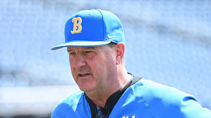 Jun 14, 2025; Omaha, Neb, USA; UCLA Bruins head coach John Savage on the field before the game against the Murray State Races at Charles Schwab Field. Mandatory Credit: Steven Branscombe-Imagn Images Jun 14, 2025; Omaha, Neb, USA; UCLA Bruins head coach John Savage on the field before the game against the Murray State Races at Charles Schwab Field. Mandatory Credit: Steven Branscombe-Imagn Images