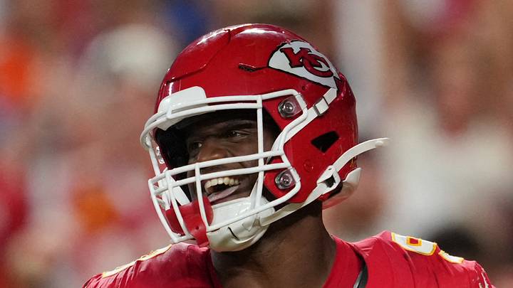 Kansas City Chiefs running back Kenneth Walker III smiles