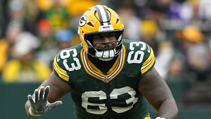 Green Bay Packers offensive tackle Rasheed Walker (63).