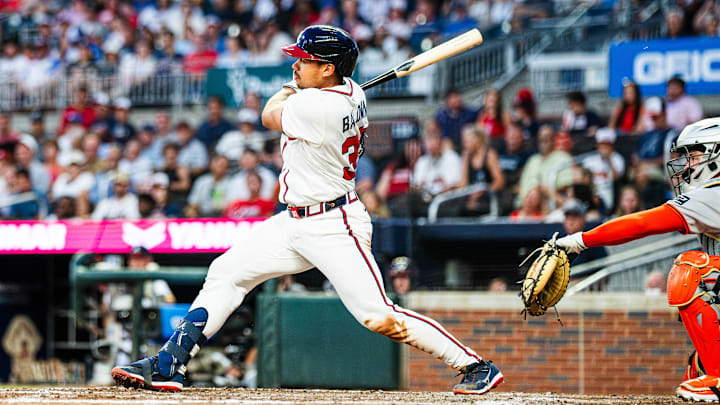 Drake Baldwin drove in six runs during a Braves win over the Giants on Monday, July 21, 2025