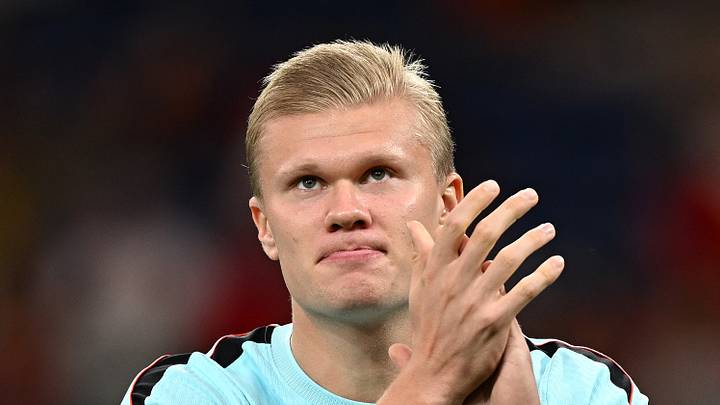 Erling Haaland plays for Norway vs. Portugal in a UEFA Nations League match