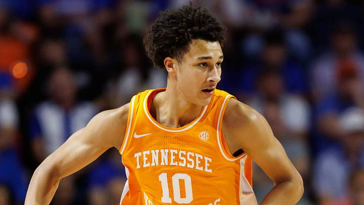 Jan 10, 2026; Gainesville, Florida, USA; Tennessee Volunteers forward Nate Ament (10) runs up the court against the Florida Gators during the second half at Exactech Arena at the Stephen C. O'Connell Center. Mandatory Credit: Matt Pendleton-Imagn Images Jan 10, 2026; Gainesville, Florida, USA; Tennessee Volunteers forward Nate Ament (10) runs up the court against the Florida Gators during the second half at Exactech Arena at the Stephen C. O'Connell Center. Mandatory Credit: Matt Pendleton-Imagn Images
