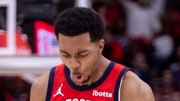 Apr 16, 2024; New Orleans, Louisiana, USA; New Orleans Pelicans guard Trey Murphy III (25): Stephen Lew-Imagn Images