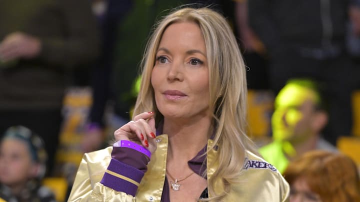 Feb 10, 2025; Los Angeles, California, USA; Owner and president of the Los Angeles Lakers Jeanie Buss attends the game against the Utah Jazz at Crypto.com Arena. Mandatory Credit: Jayne Kamin-Oncea-Imagn Images Feb 10, 2025; Los Angeles, California, USA; Owner and president of the Los Angeles Lakers Jeanie Buss attends the game against the Utah Jazz at Crypto.com Arena. Mandatory Credit: Jayne Kamin-Oncea-Imagn Images