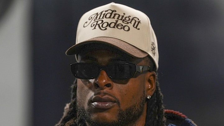 Jan 10, 2026; Charlotte, NC, USA; Los Angeles Rams wide receiver Davante Adams (17)  walks into the stadium before the NFC Wild Card Round game against the Carolina Panthers at Bank of America Stadium. Mandatory Credit: Jim Dedmon-Imagn Images