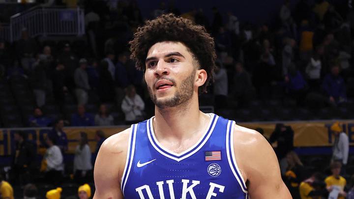Feb 10, 2026; Pittsburgh, Pennsylvania, USA; Duke Blue Devils forward Cameron Boozer (12) exits the court after defeating the Pittsburgh Panthers at Petersen Events Center. Mandatory Credit: Charles LeClaire-Imagn Images Feb 10, 2026; Pittsburgh, Pennsylvania, USA; Duke Blue Devils forward Cameron Boozer (12) exits the court after defeating the Pittsburgh Panthers at Petersen Events Center. Mandatory Credit: Charles LeClaire-Imagn Images