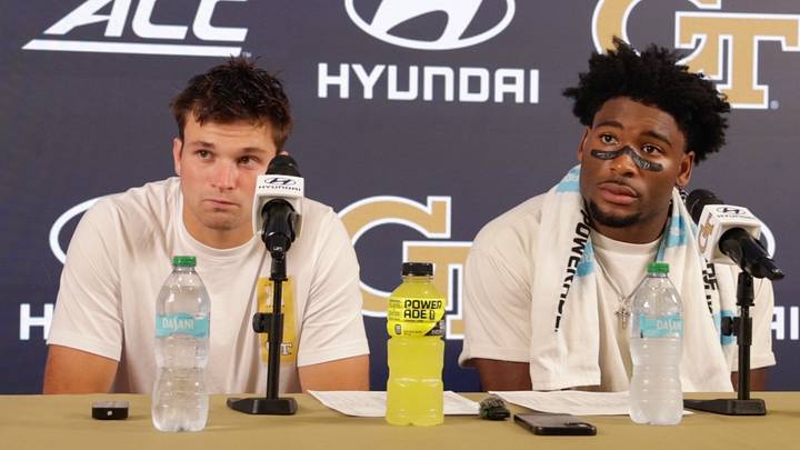 Georgia Tech QB Alberto Mendoza & RB Justice Haynes Georgia Tech QB Alberto Mendoza & RB Justice Haynes