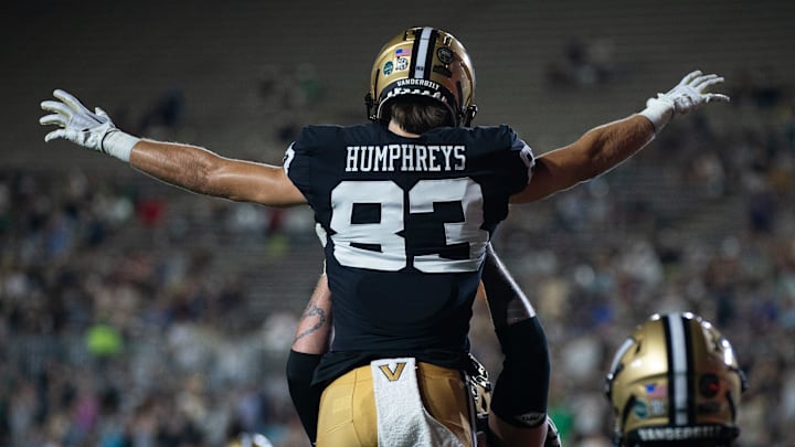 Vanderbilt Commodores wide receiver London Humphreys (83) 