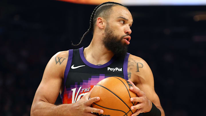 Feb 21, 2026; Phoenix, Arizona, USA; Phoenix Suns forward Dillon Brooks (3) against the Orlando Magic in the first half at Mortgage Matchup Center. Mandatory Credit: Mark J. Rebilas-Imagn Images
Feb 21, 2026; Phoenix, Arizona, USA; Phoenix Suns forward Dillon Brooks (3) against the Orlando Magic in the first half at Mortgage Matchup Center. Mandatory Credit: Mark J. Rebilas-Imagn Images