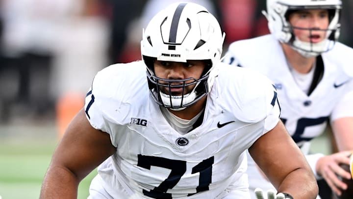 Penn State football offensive tackle and left guard Olaivavega Ioane