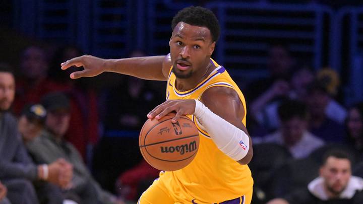 Oct 8, 2026; Los Angeles, California, USA; Los Angeles Lakers guard Bronny James (9) handles the ball against the Sacramento Kings at Crypto.com Arena. Mandatory Credit: Jayne Kamin-Oncea-Imagn Images Oct 8, 2026; Los Angeles, California, USA; Los Angeles Lakers guard Bronny James (9) handles the ball against the Sacramento Kings at Crypto.com Arena. Mandatory Credit: Jayne Kamin-Oncea-Imagn Images