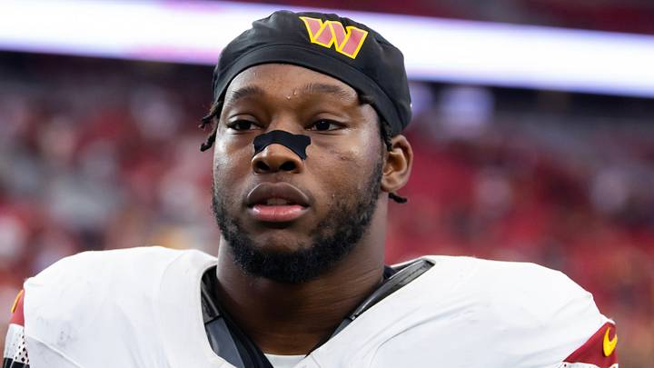 Washington Commanders outside linebacker Javontae Jean-Baptiste Washington Commanders outside linebacker Javontae Jean-Baptiste