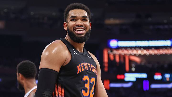 New York Knicks center Karl-Anthony Towns (32) during game five of the second round of the 2026 NBA Playoffs at Madison Square Garden. New York Knicks center Karl-Anthony Towns (32) during game five of the second round of the 2026 NBA Playoffs at Madison Square Garden.