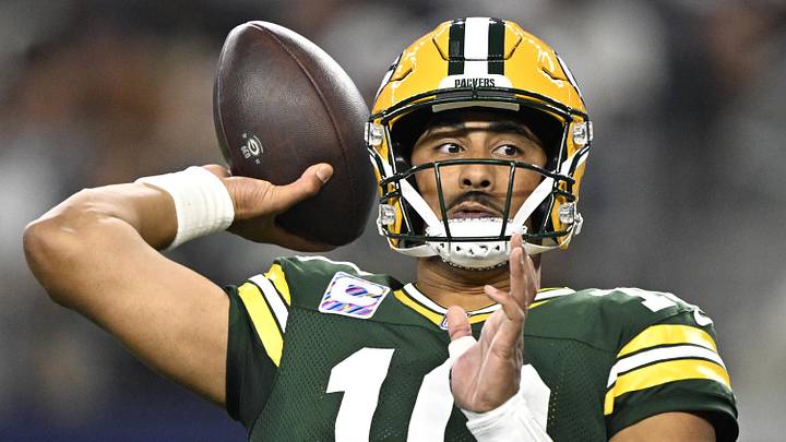 Green Bay Packers quarterback Jordan Love throws a touchdown pass at Dallas. Green Bay Packers quarterback Jordan Love throws a touchdown pass at Dallas.