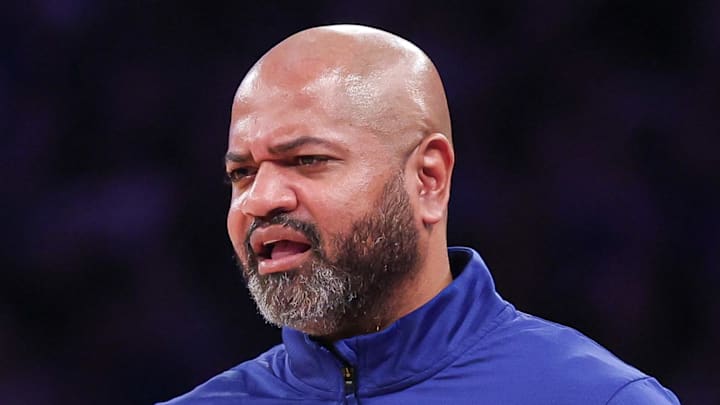 Dec 7, 2024; New York, New York, USA; Detroit Pistons head coach JB Bickerstaff : Vincent Carchietta-Imagn Images