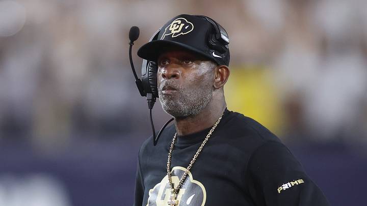 Sep 3, 2026; Atlanta, Georgia, USA; Colorado Buffaloes head coach Deion Sanders reacts in the first half against the Georgia Tech Yellow Jackets at Bobby Dodd Stadium at Hyundai Field. Sep 3, 2026; Atlanta, Georgia, USA; Colorado Buffaloes head coach Deion Sanders reacts in the first half against the Georgia Tech Yellow Jackets at Bobby Dodd Stadium at Hyundai Field.