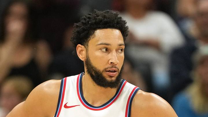 Apr 11, 2025; Sacramento, California, USA; Los Angeles Clippers guard Ben Simmons (25) during the third quarter against the Sacramento Kings at Golden 1 Center. Mandatory Credit: Darren Yamashita-Imagn Images