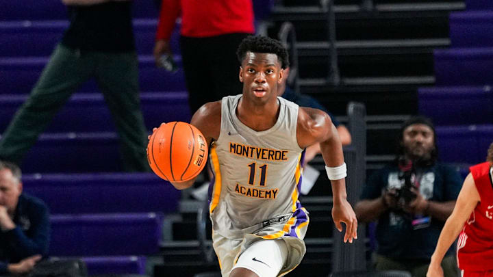 Montverde Academy Eagles guard CJ Ingram (11) competes against the Archbishop Carroll Patriots in the first round of the 51st annual City of Palms Classic at Suncoast Credit Union Arena in Fort Myers on Wednesday, Dec. 18, 2024. Montverde Academy won 96-77. Montverde Academy Eagles guard CJ Ingram (11) competes against the Archbishop Carroll Patriots in the first round of the 51st annual City of Palms Classic at Suncoast Credit Union Arena in Fort Myers on Wednesday, Dec. 18, 2024. Montverde Academy won 96-77.