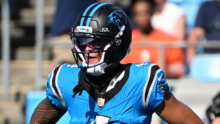 Sep 13, 2026; Charlotte, North Carolina, USA;  Carolina Panthers wide receiver Tetairoa McMillan (4) on the field in the second half at Bank of America Stadium. Mandatory Credit: Bob Donnan-Imagn Images
