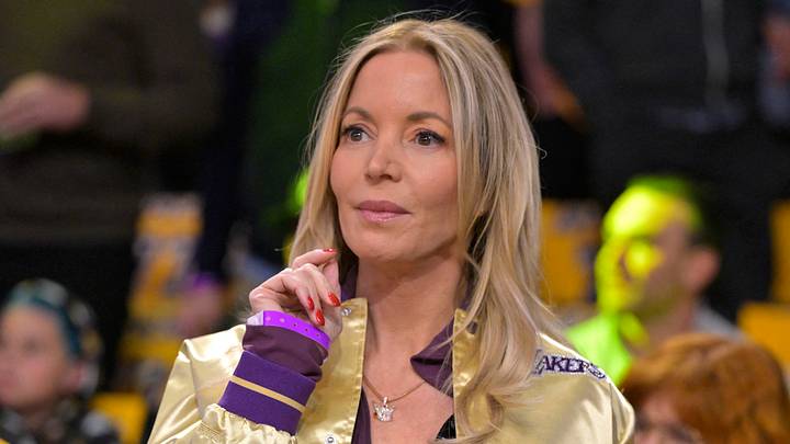 Feb 10, 2025; Los Angeles, California, USA; Owner and president of the Los Angeles Lakers Jeanie Buss attends the game against the Utah Jazz at Crypto.com Arena. Mandatory Credit: Jayne Kamin-Oncea-Imagn Images