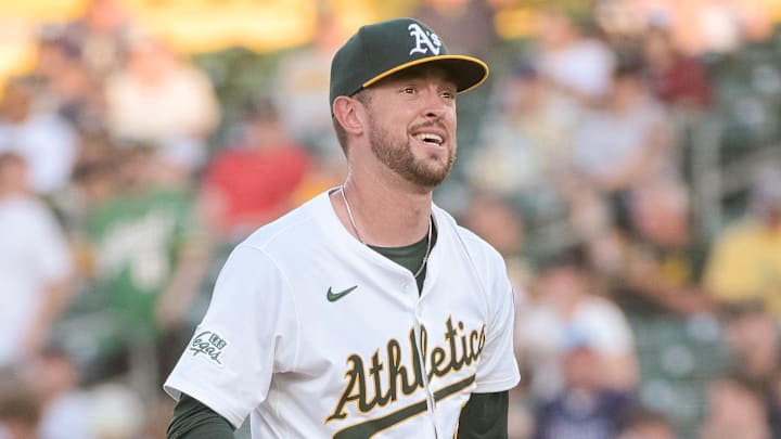 Aug 11, 2025; West Sacramento, California, USA; Athletics pitcher Jeffrey Springs (59) reacts to a call during the first inning of the game against the Tampa Bay Rays at Sutter Health Park. Mandatory Credit: Ed Szczepanski-Imagn Images Aug 11, 2025; West Sacramento, California, USA; Athletics pitcher Jeffrey Springs (59) reacts to a call during the first inning of the game against the Tampa Bay Rays at Sutter Health Park. Mandatory Credit: Ed Szczepanski-Imagn Images