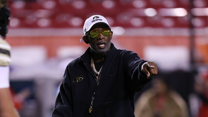 Oct 25, 2025; Salt Lake City, Utah, USA; Colorado Buffaloes head coach Deion Sanders coaches before the game against the Utah Utes at Rice-Eccles Stadium. Mandatory Credit: Rob Gray-Imagn Images Oct 25, 2025; Salt Lake City, Utah, USA; Colorado Buffaloes head coach Deion Sanders coaches before the game against the Utah Utes at Rice-Eccles Stadium. Mandatory Credit: Rob Gray-Imagn Images