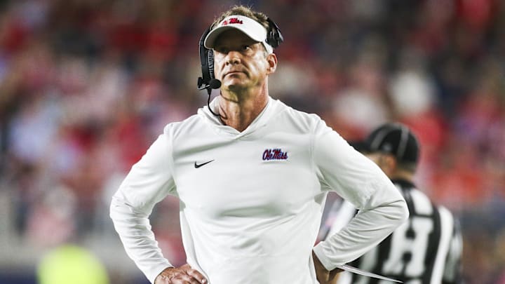 Mississippi Rebels head coach Lane Kiffin