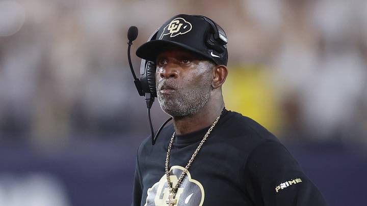 Sep 3, 2026; Atlanta, Georgia, USA; Colorado Buffaloes head coach Deion Sanders reacts in the first half against the Georgia Tech Yellow Jackets at Bobby Dodd Stadium at Hyundai Field. Sep 3, 2026; Atlanta, Georgia, USA; Colorado Buffaloes head coach Deion Sanders reacts in the first half against the Georgia Tech Yellow Jackets at Bobby Dodd Stadium at Hyundai Field.