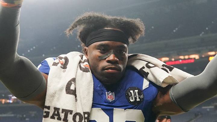 Oct 26, 2025; Indianapolis, Indiana, USA; Indianapolis Colts cornerback Kenny Moore II (23) celebrates after the game against the Tennessee Titans at Lucas Oil Stadium. Mandatory Credit: Robert Goddin-Imagn Images Oct 26, 2025; Indianapolis, Indiana, USA; Indianapolis Colts cornerback Kenny Moore II (23) celebrates after the game against the Tennessee Titans at Lucas Oil Stadium. Mandatory Credit: Robert Goddin-Imagn Images