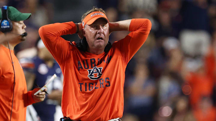 Auburn Tigers head coach Hugh Freeze fell to 14-18 as the head coach after Saturday's loss to Missouri.